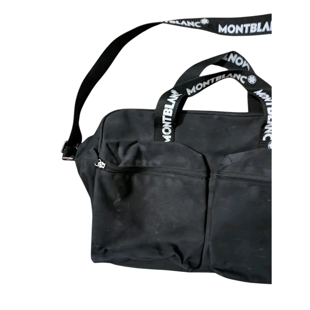 MONTBLANC Parfum Black NylonGym Travel Luggage Duffle Shoulder Bag